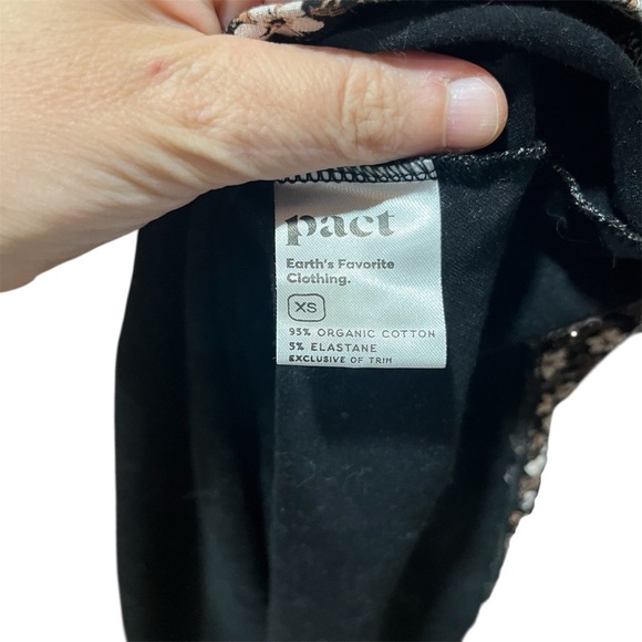 Pact Black White Gold Floral Organic Cotton Midi Dress - Picture 4 of 12